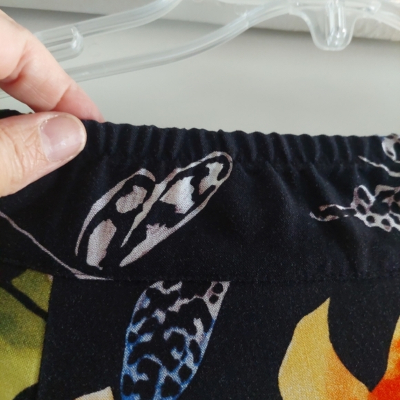 Soft Surroundings Abstract Floral Midi Skirt Dragonflies Wearable Art Small - Picture 7 of 8